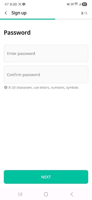 Create your account — 5