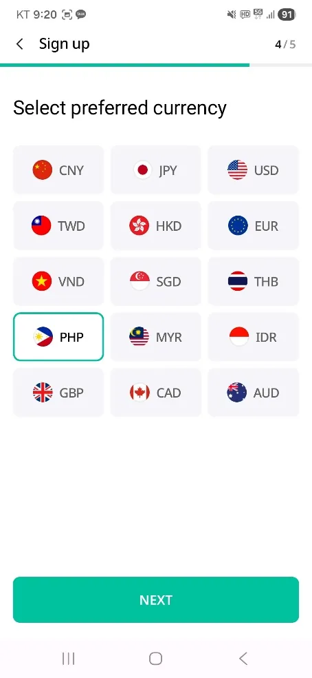 Create your account — 6